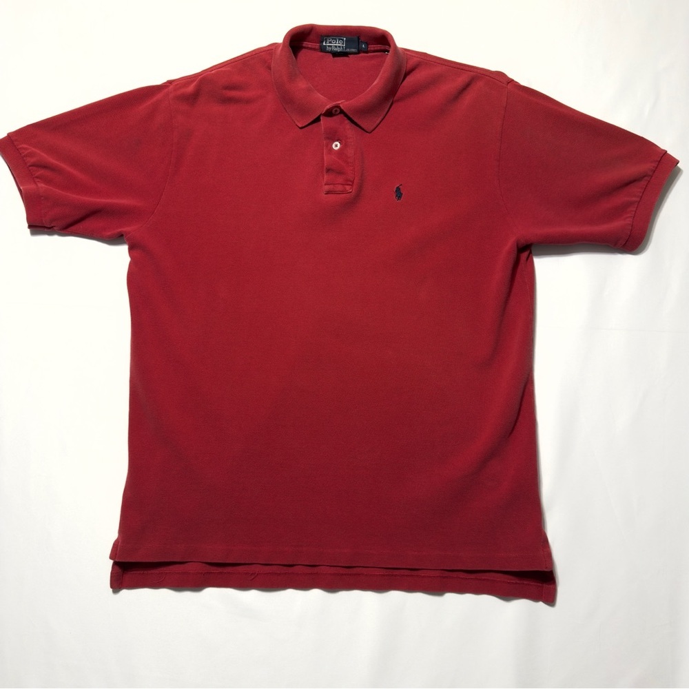 🔥SALE🔥Ralph Lauren Polo Shirt Mens Size L Faded Red Casual Short Sleeve